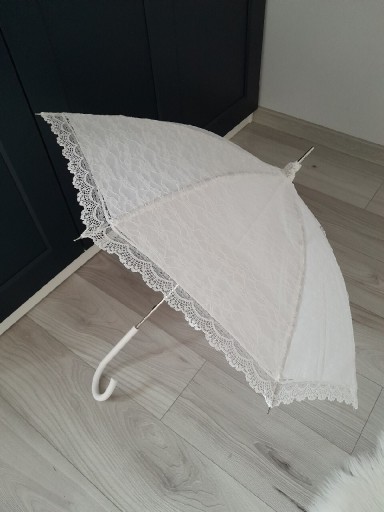 Zdjęcie oferty: Parasol ślubny, biały, koronkowy!!! OKAZJA