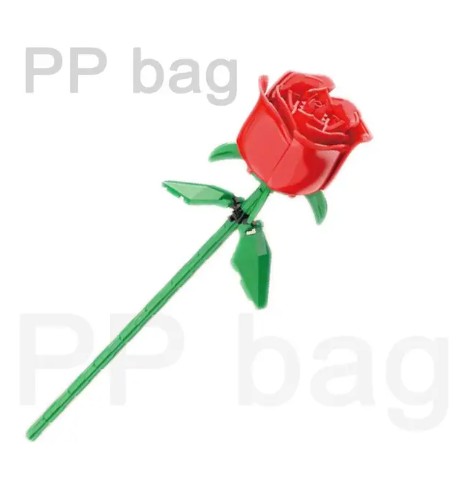 Zdjęcie oferty: Klocki róża kwiat czerwona kwiaty roże jak lego