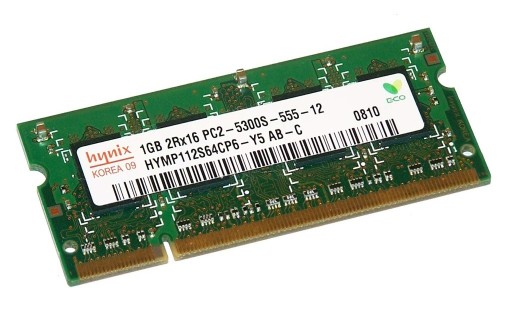 Zdjęcie oferty: Pamięć laptopowa Hynix 1GB DDR2 PC2-5300S 667MHz
