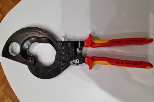 Zdjęcie oferty: KNIPEX Nożyce zapadkowe do kabli 52 mm 95 36 280