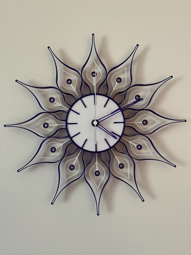 Zdjęcie oferty: Zegar ścienny - rozeta kwiat W2