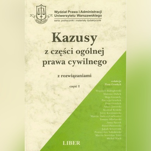 Zdjęcie oferty: Kazusy z części ogólnej prawa cywilnego z rozwiąz.