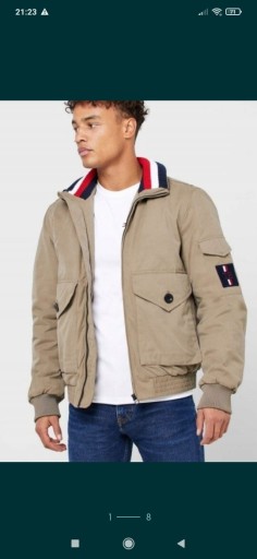 Zdjęcie oferty: Tommy Hilfiger MW0MW12 Męska Bomber Khaki r.M