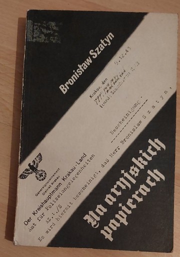 Zdjęcie oferty: Na aryjskich papierach Bronisław Szatyn