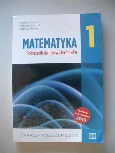 Zdjęcie oferty: Matematyka 1 Podręcznik zakres rozszerzony