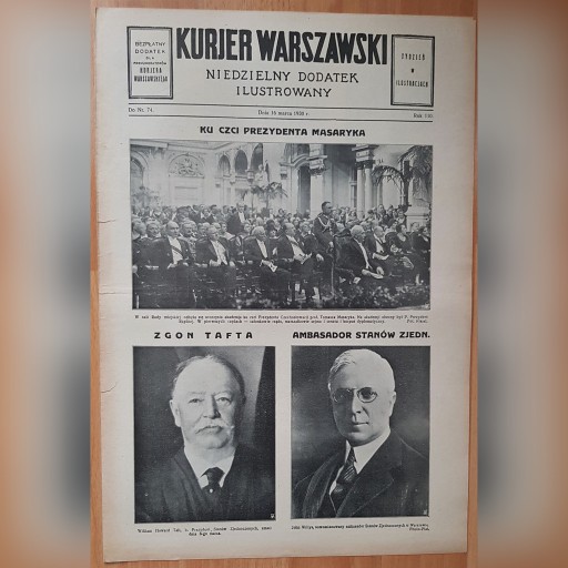 Zdjęcie oferty: KURJER WARSZAWSKI - 16.III.1930r/NR 74/Pawlikowice