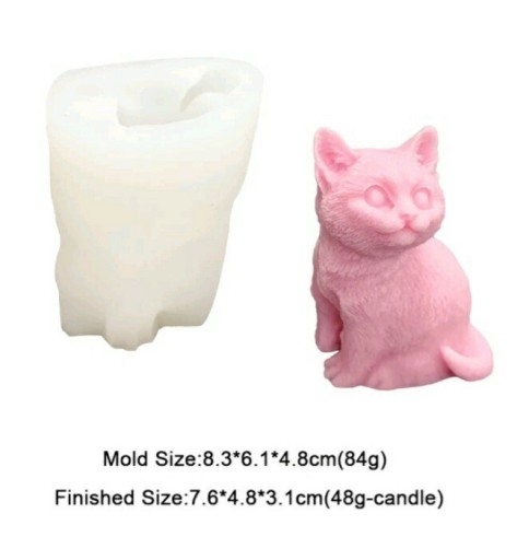 Zdjęcie oferty: Forma silikonowa do świec i mydel kotek
