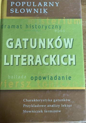 Zdjęcie oferty:  Popularny słownik gatunków literackich