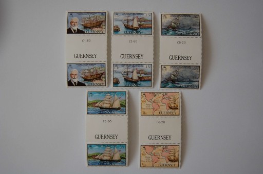 Zdjęcie oferty: Guernsey Mi 274-78** złoty wiek żeglugi /x2/