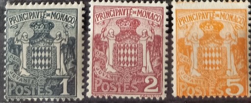 Zdjęcie oferty: Znaczki pocztowe Monaco 1924/33r.z serii Herb.