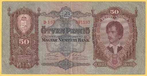 Zdjęcie oferty: Węgry 50 pengo 1932 - D157