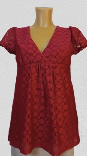 Zdjęcie oferty: Koronkowa burgundowa bluzka 36 H & M