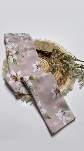 Zdjęcie oferty: Nowe legginsy lilie kwiaty bawełniane