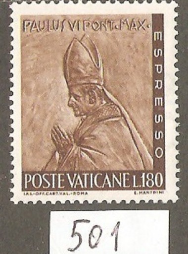 Zdjęcie oferty: Watykan. Praca Ludzka Mi-501. Wizerunek papieąża