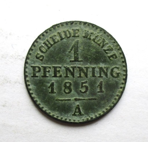 Zdjęcie oferty: 1 Pfennig 1851 r. Prusy