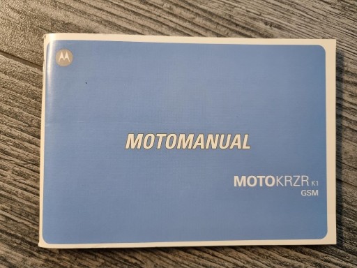 Zdjęcie oferty: Instrukcja obsługi Motorola Moto KRZR K1. Stan BDB