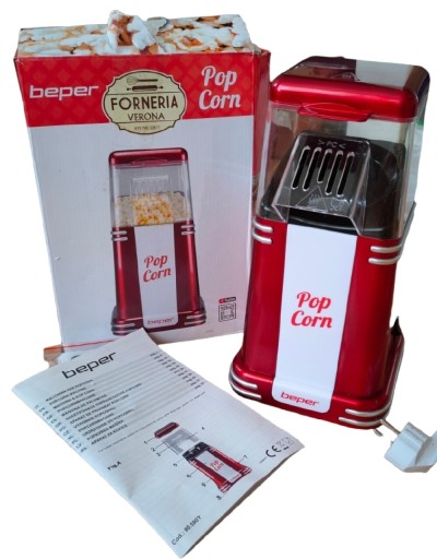 Zdjęcie oferty: Urządzenie do popcornu BEPER czerwone