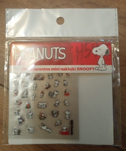 Zdjęcie oferty: Transparentne  mini naklejki Snoopy 