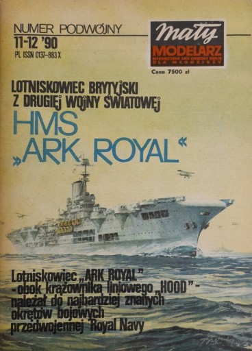 Zdjęcie oferty: Mały Modelarz 11-12/90 Lotniskowiec HMS ARK ROYAL