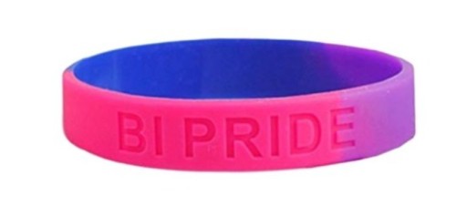 Zdjęcie oferty: silikonowa bransoletka pride lgbt bi bisexual
