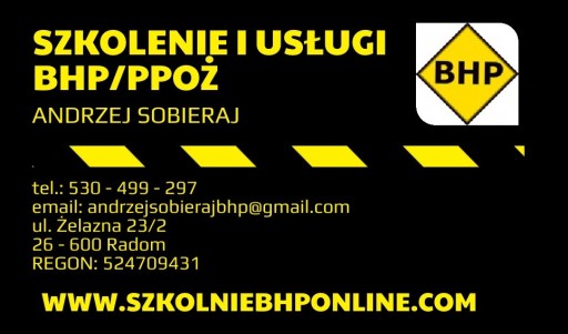 Zdjęcie oferty: SZKOLENIA BHP ONLINE I STACJONARNIE  -CAŁA POLSKA!