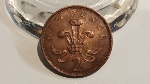 Zdjęcie oferty: 2 New Pence 1977r. Elizabeth II Brąz.Stan