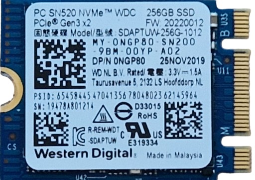 Zdjęcie oferty: Dysk SSD Western Digital SN520 256GB M.2 PCIe