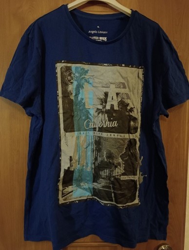 Zdjęcie oferty: T-SHIRT ANGELO RITRICO C&A Z NADRUKIEM GRANATOWY 