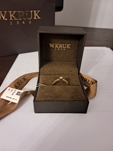 Zdjęcie oferty: Pierścionek zaręczynowy złoty jedyny W.KRUK