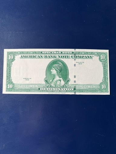 Zdjęcie oferty: 10 units 1929 Banknot Testowy SPECIMEN ABNC USA