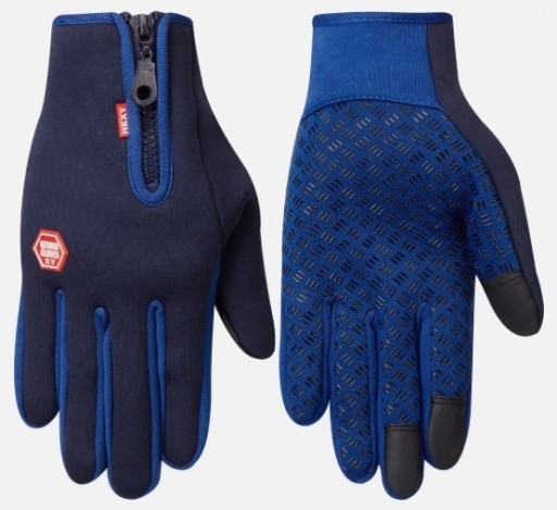 Zdjęcie oferty: Rękawiczki smartfon, bieganie, rower uniseks rozm. L granatowe