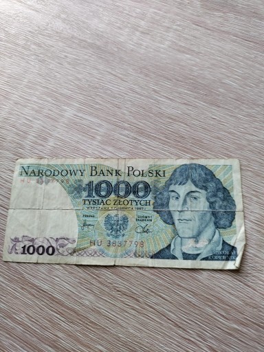 Zdjęcie oferty: Banknot 1000 zł., 1982 r., seria HU