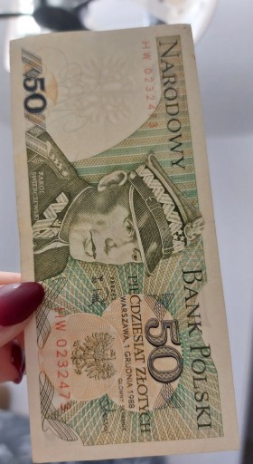 Zdjęcie oferty: Banknot 50 zł z 1988r, Seria HW