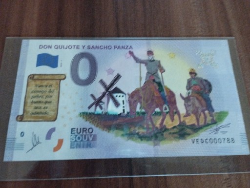 Zdjęcie oferty: Bon banknot kolekcjonerski 0euro sanchopanza kolor
