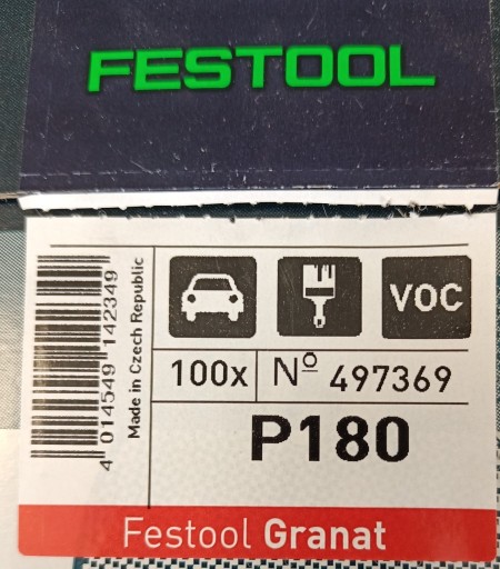 Zdjęcie oferty: Festool krążki ścierne Granat fi 90 gr P180