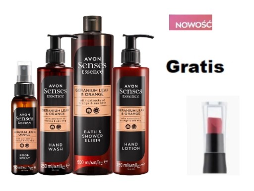 Zdjęcie oferty: AVON SENSES   LIŚĆ GERANIUM I POMARAŃCZE zestaw