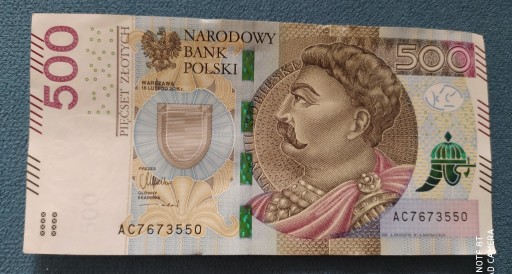 Zdjęcie oferty: Banknot 500 zł seria AC 763550