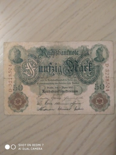 Zdjęcie oferty: 50 marek. Berlin 1910