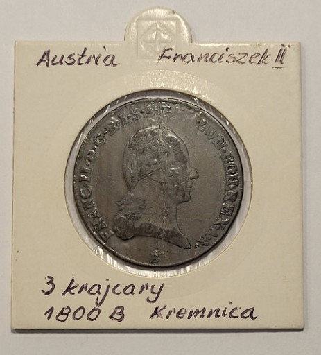 Zdjęcie oferty: Austria Franciszek II 3 Krajcary 1800 rok "B"