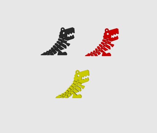 Zdjęcie oferty: Flexi Rex brelok do kluczy 3 sztuki w losowych kolorach wraz z kółkiem