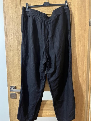 Zdjęcie oferty: H&M czarne spodnie len wiskoza 48 nowe 