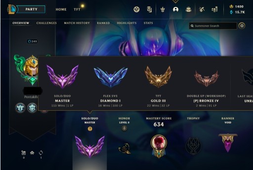 Zdjęcie oferty: konto league of legends master tier eune 