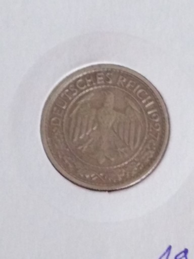 Zdjęcie oferty: Moneta 50 reichspfennig 1927A