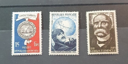 Zdjęcie oferty: Francja 1951r  Mi 917-918 I 924** osobowości