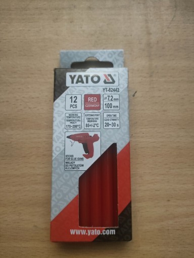 Zdjęcie oferty: Klej Yato 7mm 100mm kolorze czerwonym