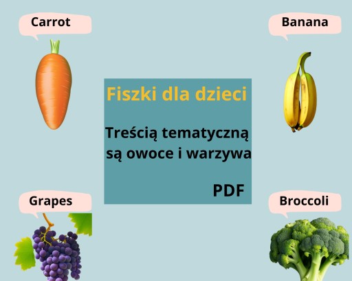 Zdjęcie oferty: Fiszki w jezyku angielskim warzywa i owoce