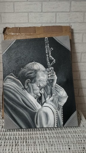 Zdjęcie oferty: Obraz na płótnie Papież Jan Paweł II 50x40 