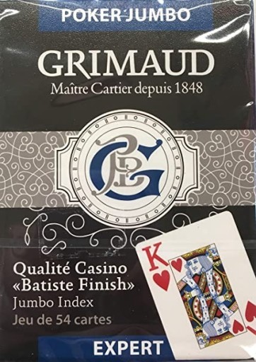 Zdjęcie oferty: KARTY DO GRY GRIMAUD Poker Jumbo 54 