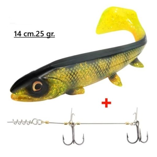 Zdjęcie oferty: Przynęta miękka guma 14 cm. 25 gr. + uzbrojenie.