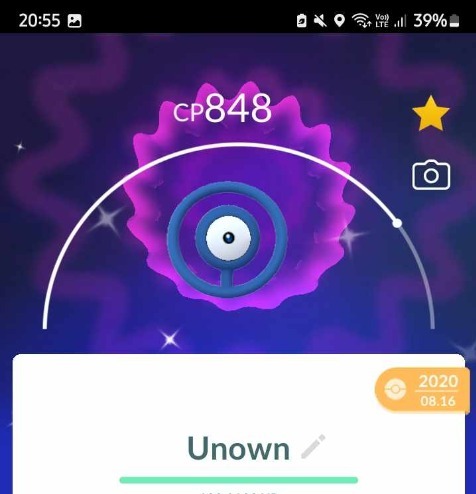 Zdjęcie oferty: Pokemon GO shiny Unown litera O (Wymiana) 